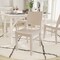 Emma and Oliver Spencer Set of 2 Dining Chairs with Curved Backrests and Solid Wood Constructions